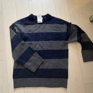Women’s H&M Striped Sweater - Navy and Gray
